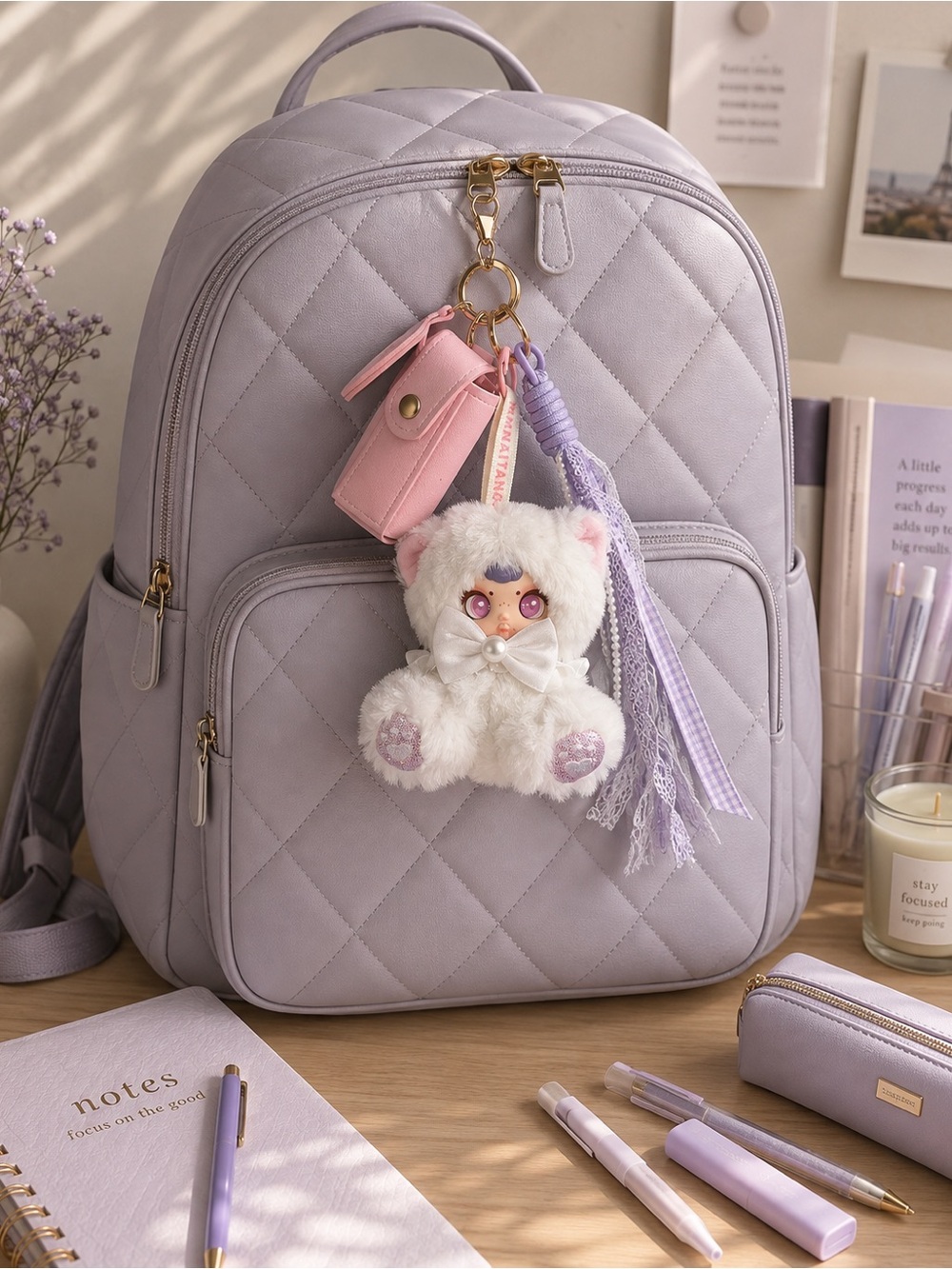 MM Milk Candy Naughty Kitty - Pink Persian Cat kawaii charm bundle